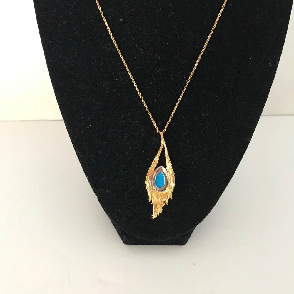 ALEXIS BITTAR GOLD TONE PENDANT SWAROVSKI CRYSTAL